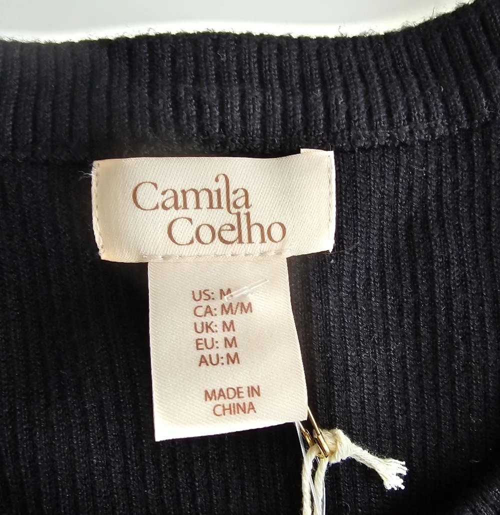 Camila Coelho ribbed knit button-up top - Picture 3 of 6